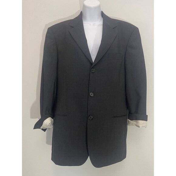 Hugo Boss Dark Gray Wool Blend Blazer Jacket 38S - Picture 2 of 9
